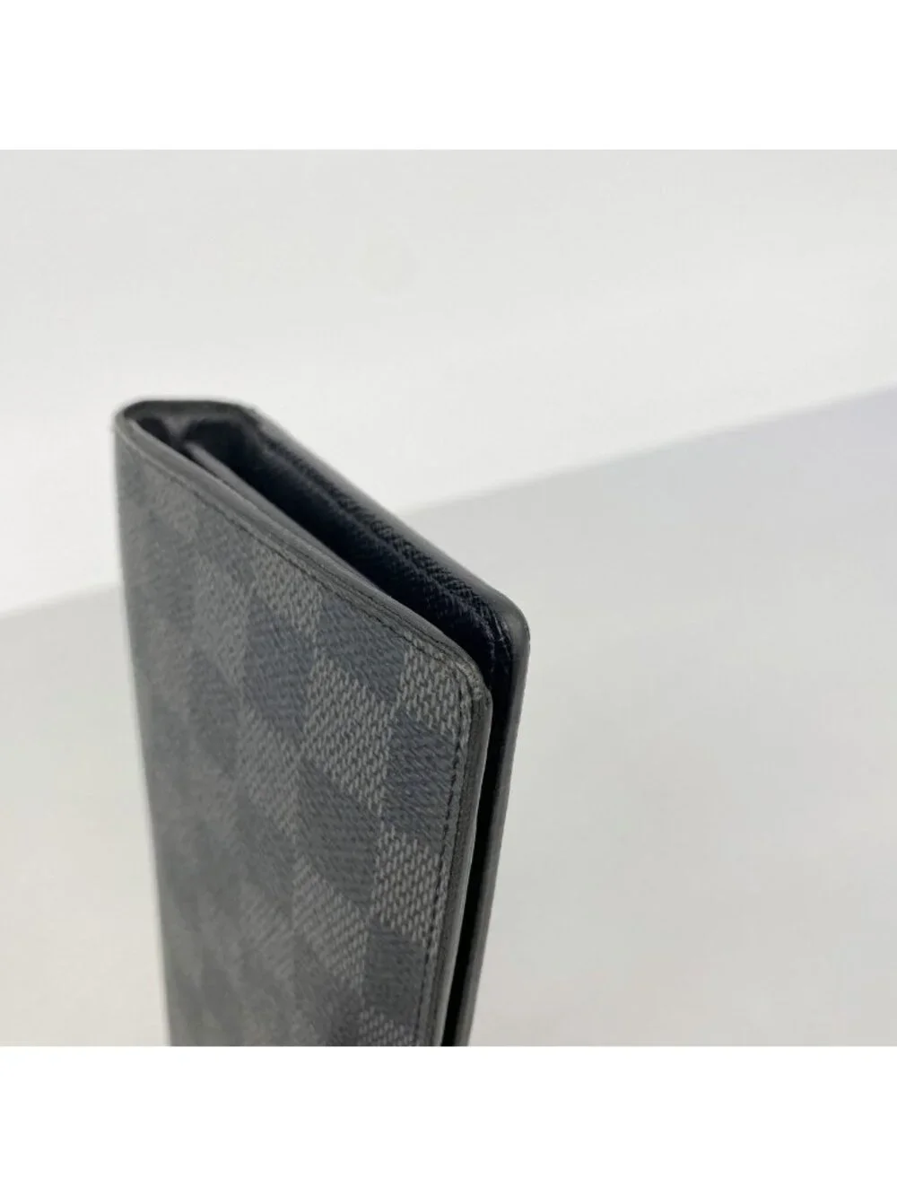 Louis Vuitton Wallet Damier Graphite Portefeuille Brazza Black Gray Vintage